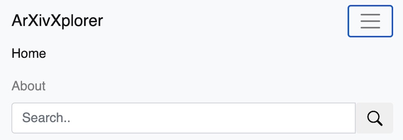 Screenshot of the mobile version of the app